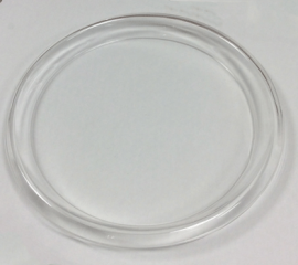 BANDEJA METACRILATO TRANSPARENTE REDONDO D=24cm.