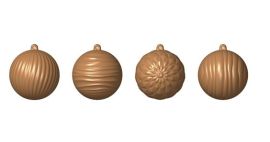 MOLDE SURTIDO 4 BOLAS NAVIDAD ø4cm
