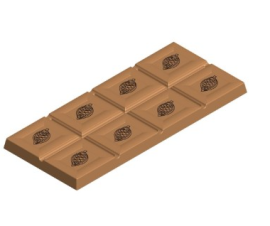MOLDE TABLETA CHOC. 156,5x74,5 h.7mm.1x3und.85gr