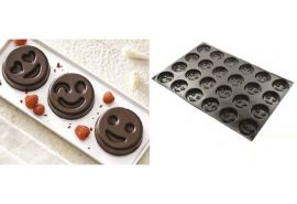 MOLDE 'FLEXIPAN' 24 SMILEYS Ø78 h.20mm