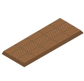 MOLDE TABLETA CHOCOLATE 140x55 h.6mm 1x4und