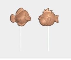 MOLDE POLICARBONATO PIRULETA PECES 60,3x53,7h.14,6-58,5x52,3h.13,4mm - 20gr                             
