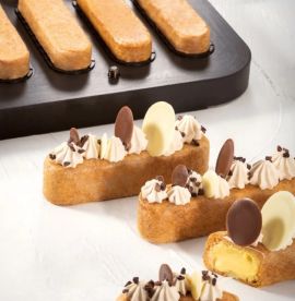 PLACA COOKMATIC "PASTA CHOUX" ECLAIR OVAL 120x30 h.30mm (14und)